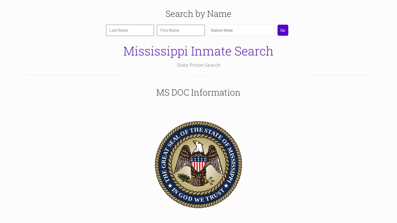 Mississippi Inmate Search - Inmates Plus